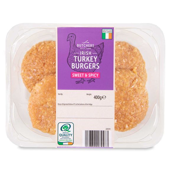 Irish Turkey Burgers Sweet & Spicy 400g Butcher's Selection